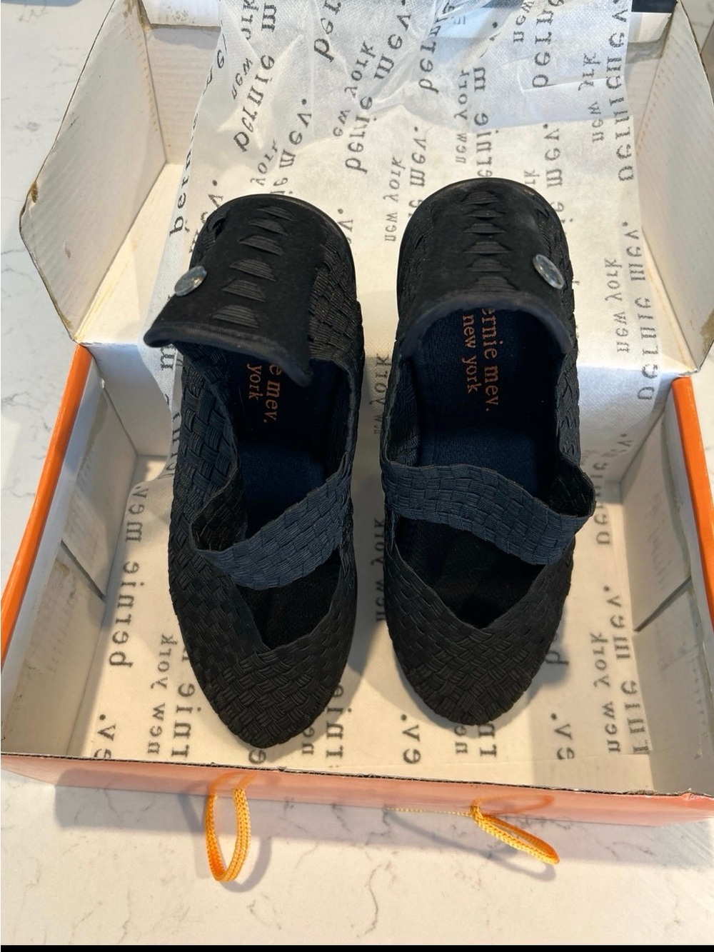 bernie mev. Black Woven Wedge Mary Jane - Picture 4 of 4